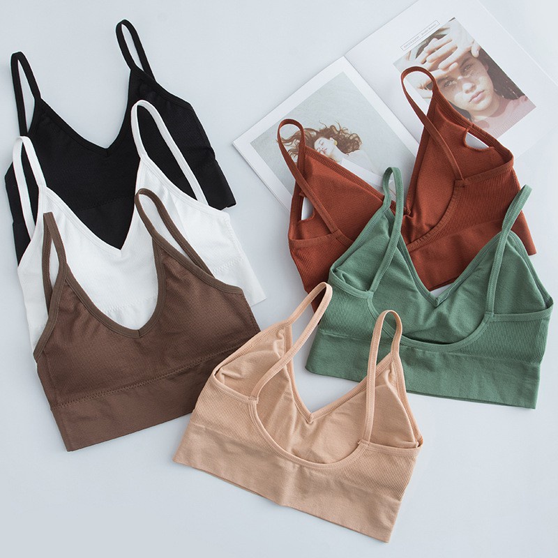 Kit 3 Top Canelado Com Bojo Fitness Feminino para Malhar Moda Carnaval Academia