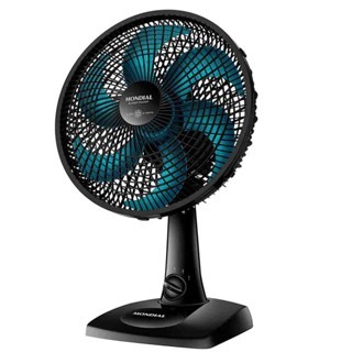 Ventilador 220v mondial 30cm 6 pas preto reclinavel de mesa