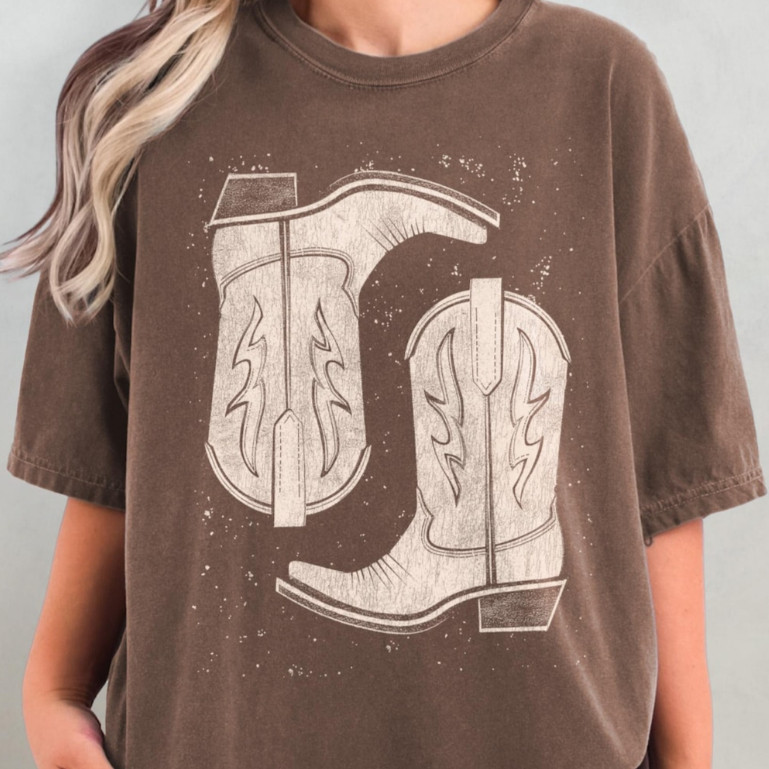 Camiseta Feminina Estampada Country 100% Algodão Super Estilosa