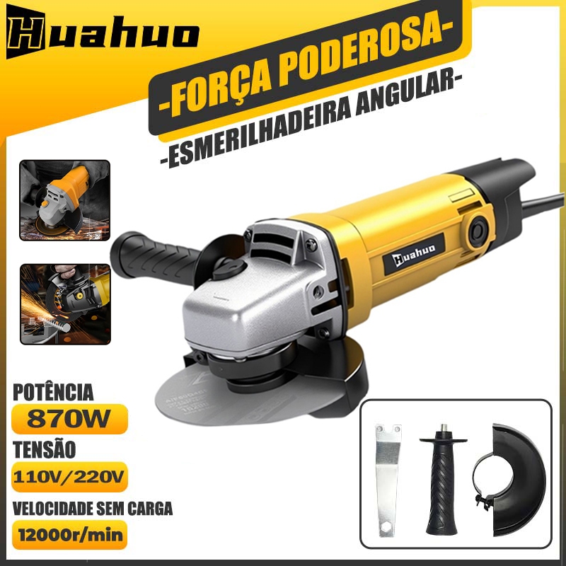 Esmerilhadeira Lixadeira Angular 870w 100mm 4.1/2 11000r/pm~