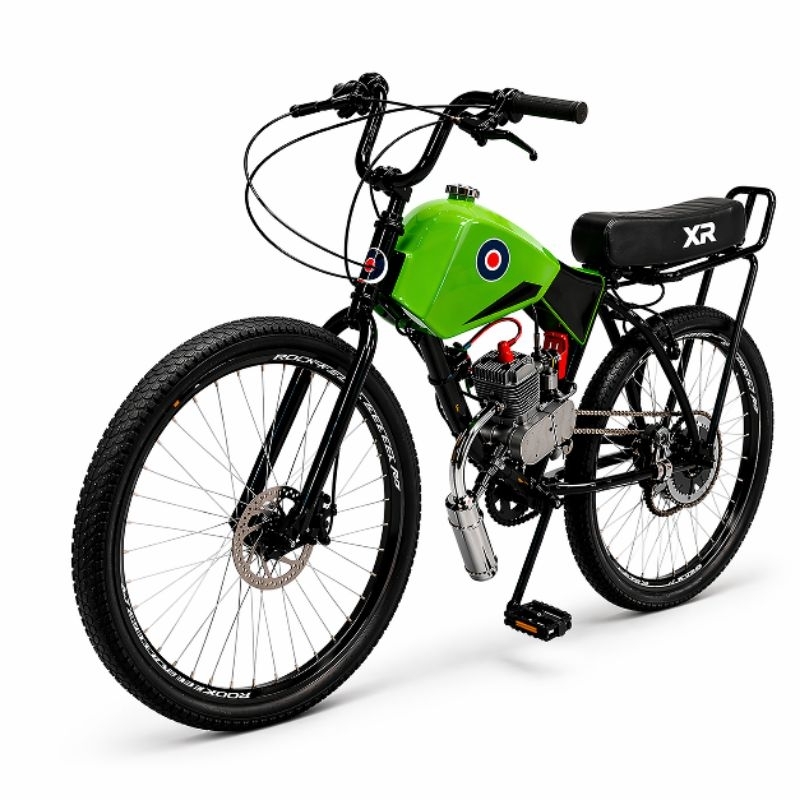 Bicicleta Motorizada 80cc SPITFIRE COM CARENAGEM EXCLUSIVA BANCO XR (SEMI MONTADA)