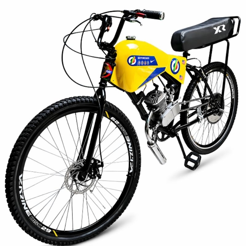 Bike Motorizada Spitfire Aro 29 Carenada AMARELA PATRIOTA Banco Xr (MONTADA e TESTADA)