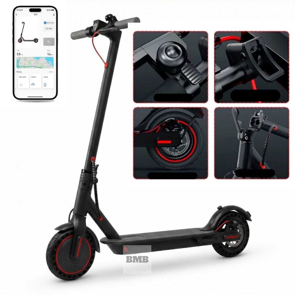 Patinete Elétrico com App GPS Bateria Recarregável Dobrável Super Autonomia para adultos até 150kg