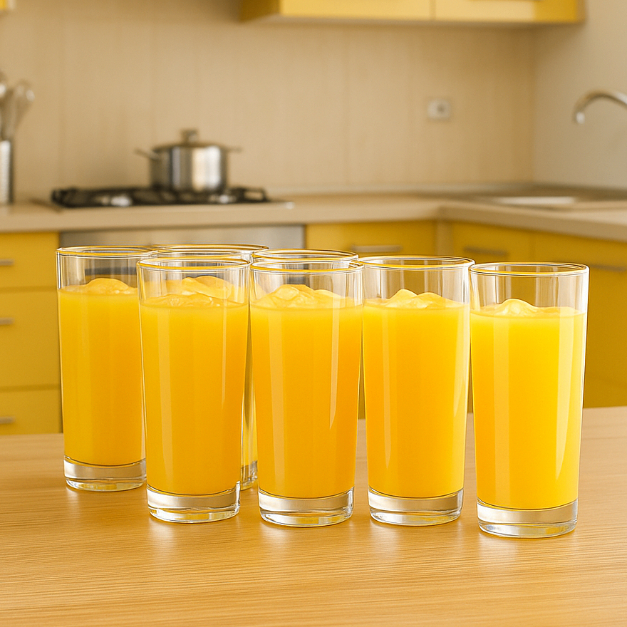 Jogo Copo Vidro Resistente 225ml Long Drink Personalizado Flores Orquídeas Peças Ruvolo