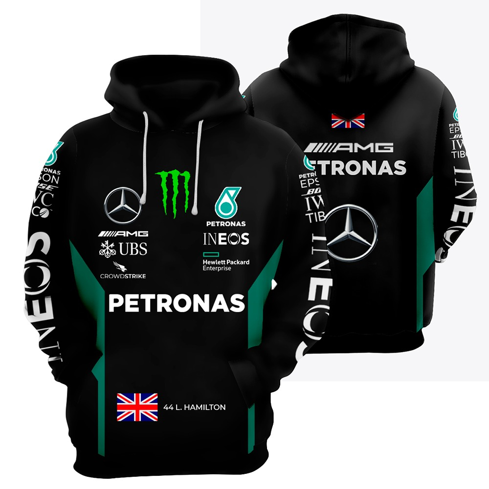 Blusa Moletom Corrida Preta Formula 1