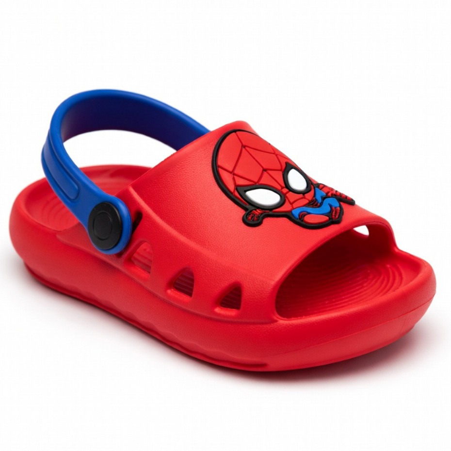 Sandália Infantil Babuche Homem-Aranha Menino Confortável e Antiderrapante Infinity Shoes