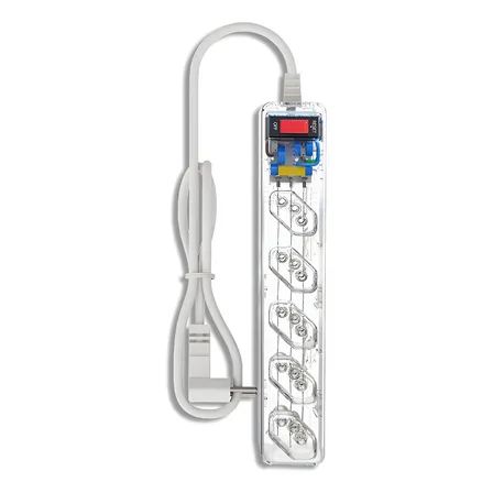 Filtro De Linha Clamper Iclamper Energia 5 Tomadas, Com Dps E Proteção Contra Raios E Surtos Elétricos 127/220v