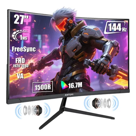 Monitor Curvo Gamer 27 1500r 144hz 1ms Com Alto-falante Hdmi Preto 127/220v