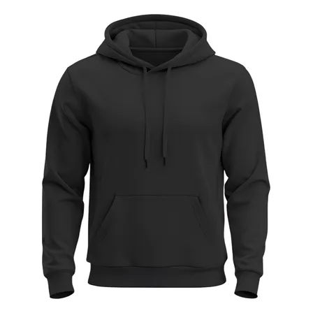 Moletom Liso Algodão Unissex Blusa De Frio Canguru Flanelado G Preto