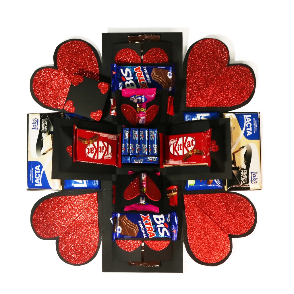 Presente Caixa Explosão/Explosiva Versão Chocolate Casal, Namorado, Romantico
