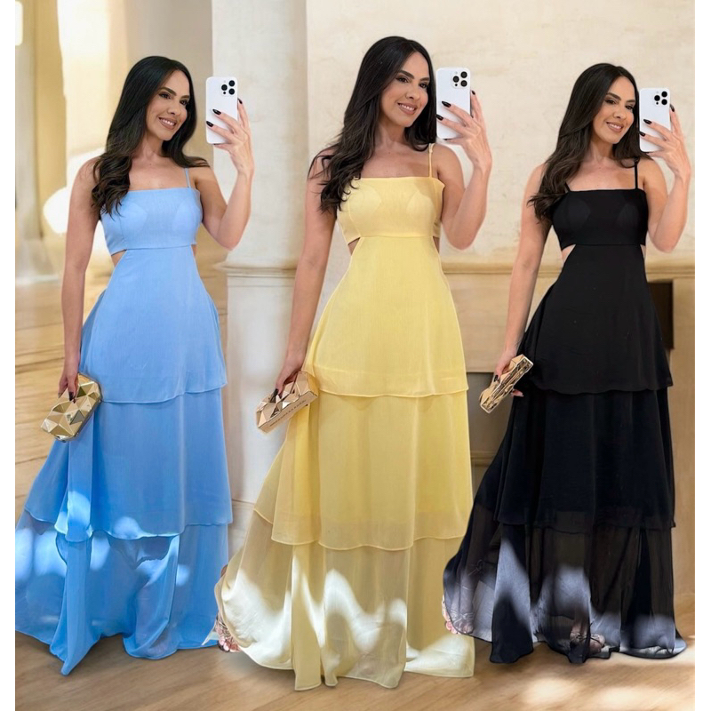 vestido longo três marias