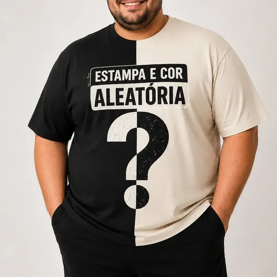Camiseta Plus Size Surpresa Promoção Queima De Estoque P Ao
