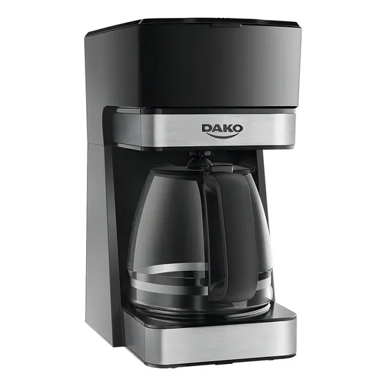 Cafeteira Elétrica Dako 950w 1,5 Litros Faz 38 Xícaras Com Jarra De Vidro E Corta Pingo Na Cor Preta