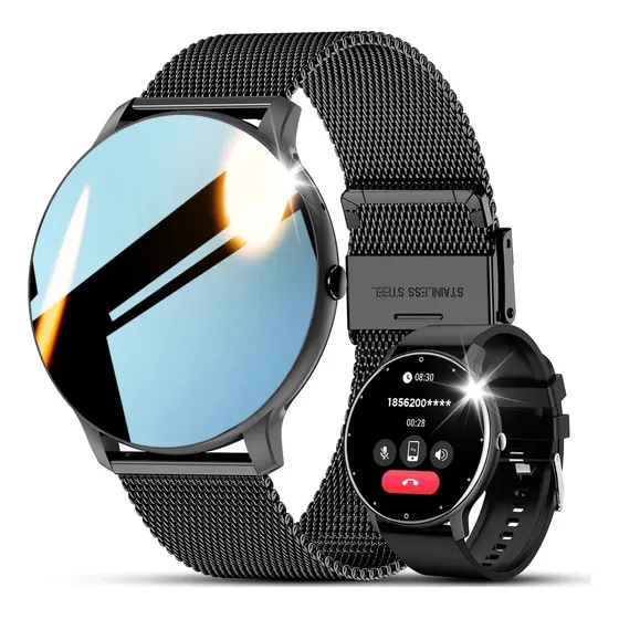 Smartwatch FOXBOX BW0223 Esportivo Com Chamadas Para Android e iOS, 2 Pulseiras e Monitor de Saúde