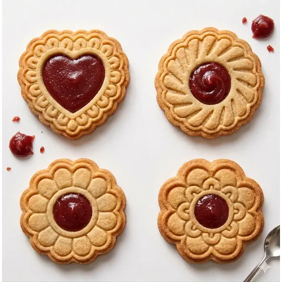 Kit Cortador Marcador Bolacha Biscoito Linzer Recheado