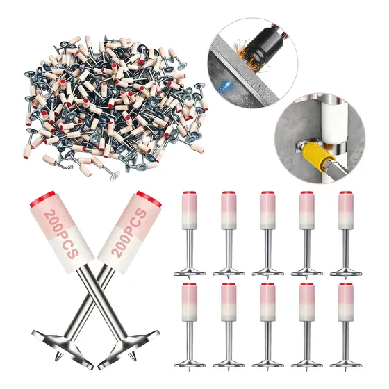 Kit 200 Pinos Para Ferramenta De Fixacao Finca Pino 7.3mm