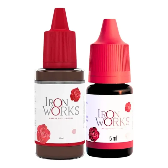 Pigmento Iron Works Kit 15ml e 5ml Maquiagem Micropigmentação