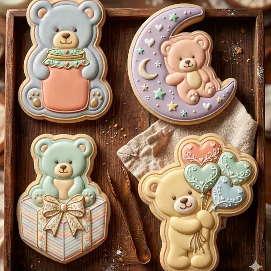 Kit 4 Cortador Tema Ursinho Carinhoso Bolacha Biscoito Lindo