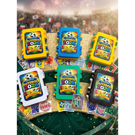 Caixa Porta Figurinha Album Coleção Futebol Infantil