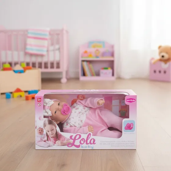 Boneca Lola Baby Brinquedos Infantil Com Chupeta Brinquedo