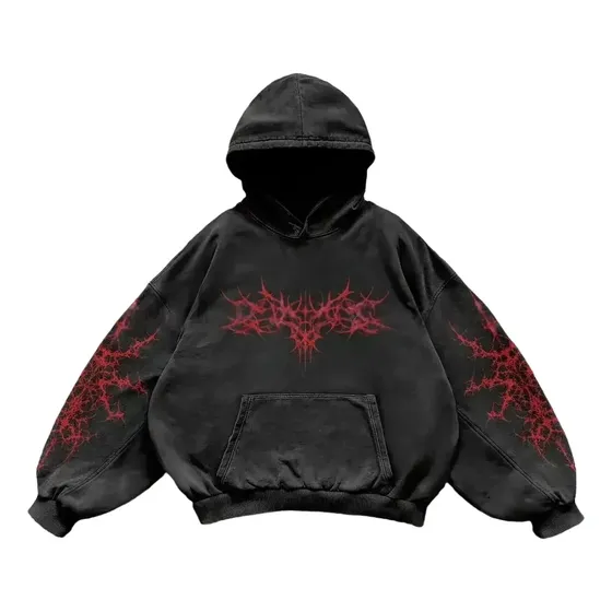 - Sudadera Algodón Con Capucha Y2k, Estilo Hip Hop Moda Ne
