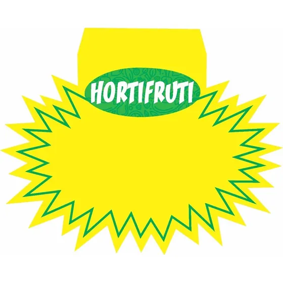 Placa Splash Hortifruti Com Aba 18x14cm - 100 Un.