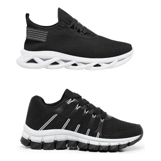 Kit 2 Tenis Confortável Masculino Academia Promoção Barato
