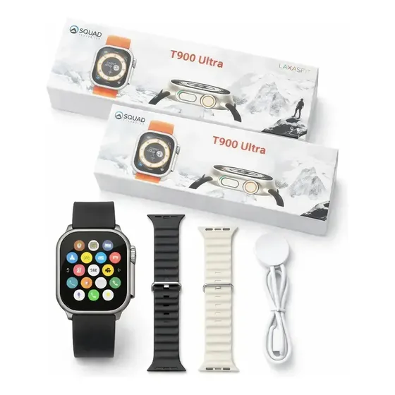 Relogio Inteligente Smartwatch T900 S10 Ultra Pro longa bateria Treino Smartwatch 49mm Bluetooth Chamadas Notificações Saúde