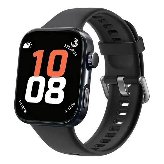 Jiditech Relógio Inteligente Smartwatch FIT5 1.83 HD para Mulheres e Homens, Chamadas Bluetooth, Notificações, Controle de Música, Mais de 100 Esportes, Frequência Cardíaca, Esferas de Bricolage