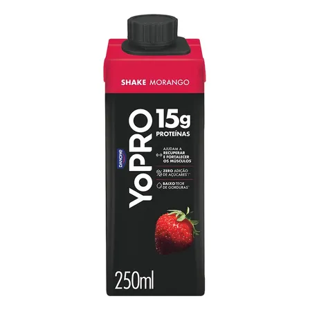 YoPRO Bebida Láctea UHT Morango 15g de proteínas 250ml