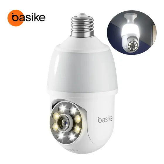 2026 Câmera Lâmpada Inteligente Seguranca Wifi Interna/Externa com Luz LED, PTZ 360° Full HD 1080p, APP ICSEE Soquete E27 com Visão Noturna Áudio Bidirecional Câmera Residencial Ip66 À Prova D'água