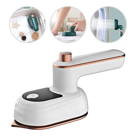 Mini Ferro De Passar Roupa A Vapor Para Viagem Bivolt Branco 127/220v