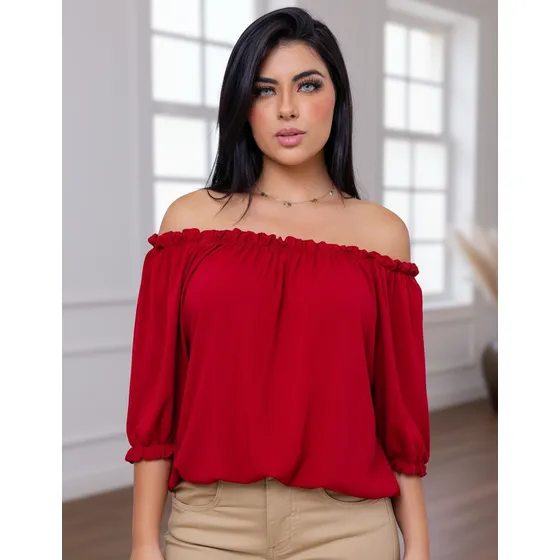 Blusa Ciganinha Blusinha  Plus Size Manga Curta Feminina
