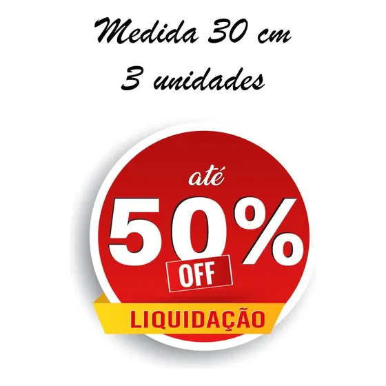 3 Adesivo Para Vitrine Ou Parede De Promoção Ou Desconto