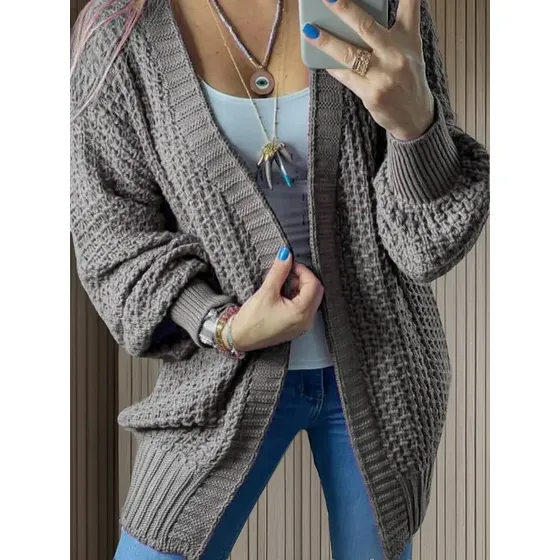 Kimono Cardigã Feminin Casaco La Trico Sueter Moda Inverno