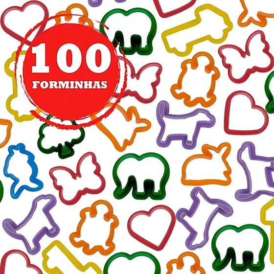 100 Cortador Forminha De Massinha Molde Modelar Top