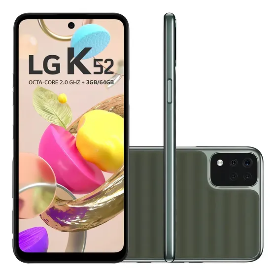 Smartphone K52 4g Tela 6.6'' 64 Gb 3gb Ram Verde LG