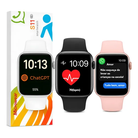 Relogio Smartwatch S11 Microwear Chatgpt Whatsap Gps Serie11