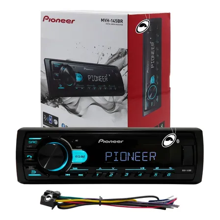 Rádio Pioneer Mvh-145br Som Automotivo Usb Bluetooth 4canais