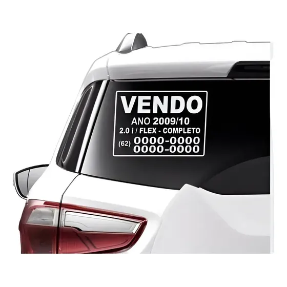 Adesivo 21x30cm Vende-se Para Carros