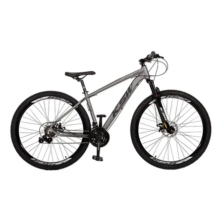 Bicicleta Aro 29 Ksw Xlt 100 24 Marchas Alumínio Freio Disco Cinza/preto 17