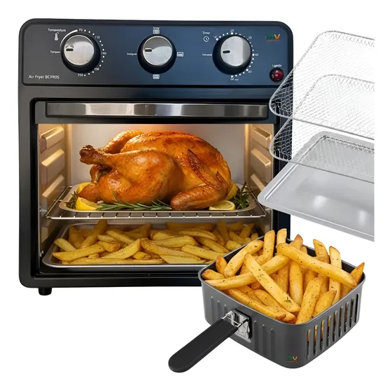 Air Fryer Fritadeira Forno 2 Em 1 Grande 12l Britania 230°c