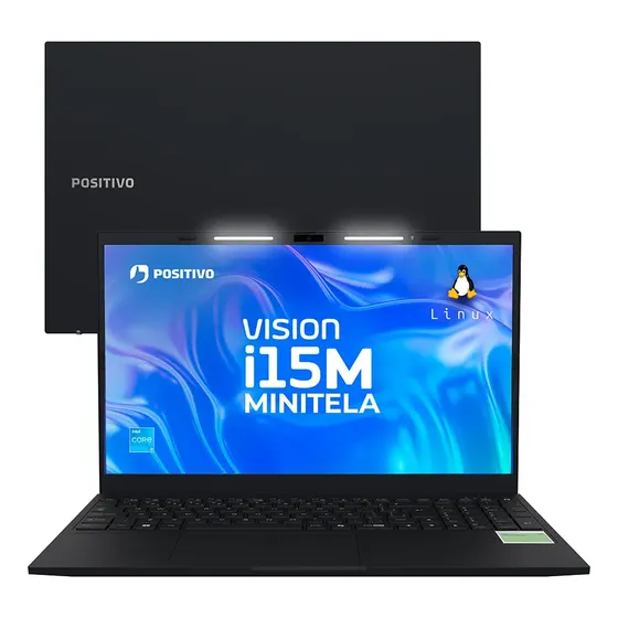 Notebook Positivo Vision i15M com Minitela, Intel Core 3, 8GB de RAM, SSD de 256GB e Tela de 15,6" Full HD IPS Antirreflexo