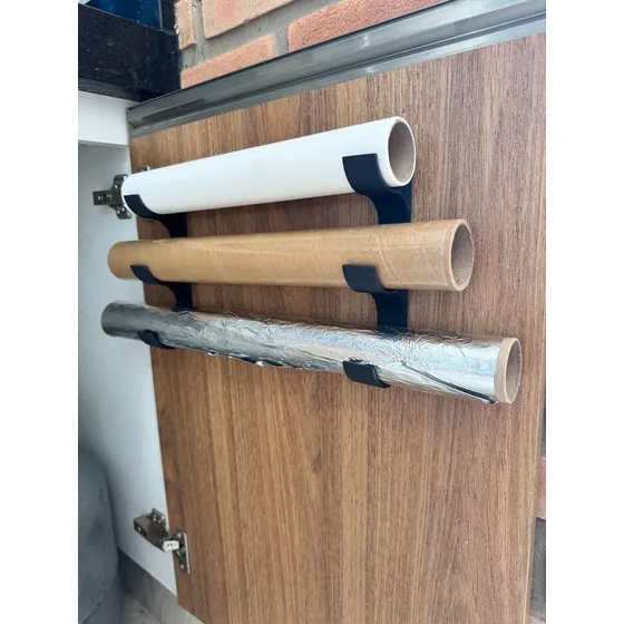 2kit Suporte Organizador Rolo Papel Filme Alumínio Manteiga