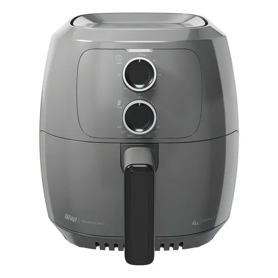 Fritadeira Elétrica Air Fryer WAP WAFF2-C Family 4 Litros Antiaderente Cinza
