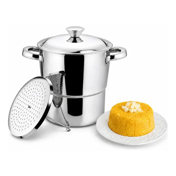 Cuscuzeira Inox Nordestina 16cm Fratelli 2.5l Prateada