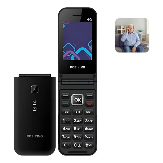 Celular Simples Abre E Fecha De Teclado Positivo P51 4g