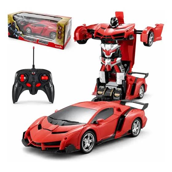 Carrinho Robô Transformer Controle Remoto Infantil Carro Transformer Que Vira Robô A Pilha Kizumba