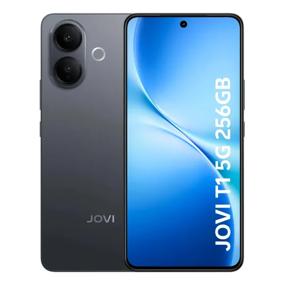 Smartphone JOVI T1 5G 256GB 16GB RAM (8GB+8GB Estendida) Bateria 6500mAh Câmera 50MP 4K - Preto Titânio