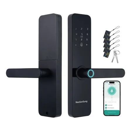 Fechadura Digital Biométrica Bluetooth Tuya Smart Vida Preto